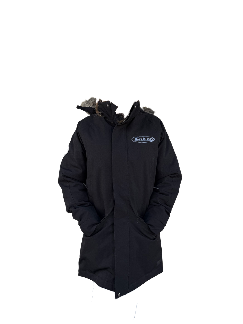 Fur Hood Parka with Stitched logos