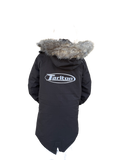 Fur Hood Parka with Stitched logos