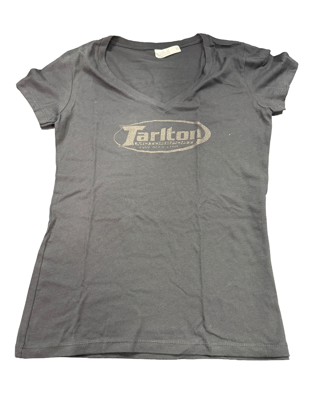 Women's V-neck black on black