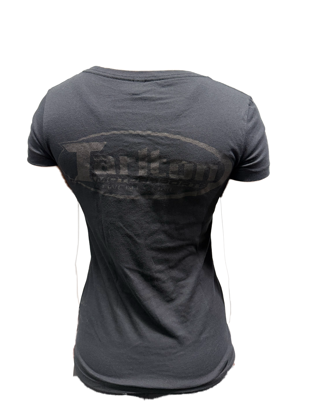 Women's V-neck black on black