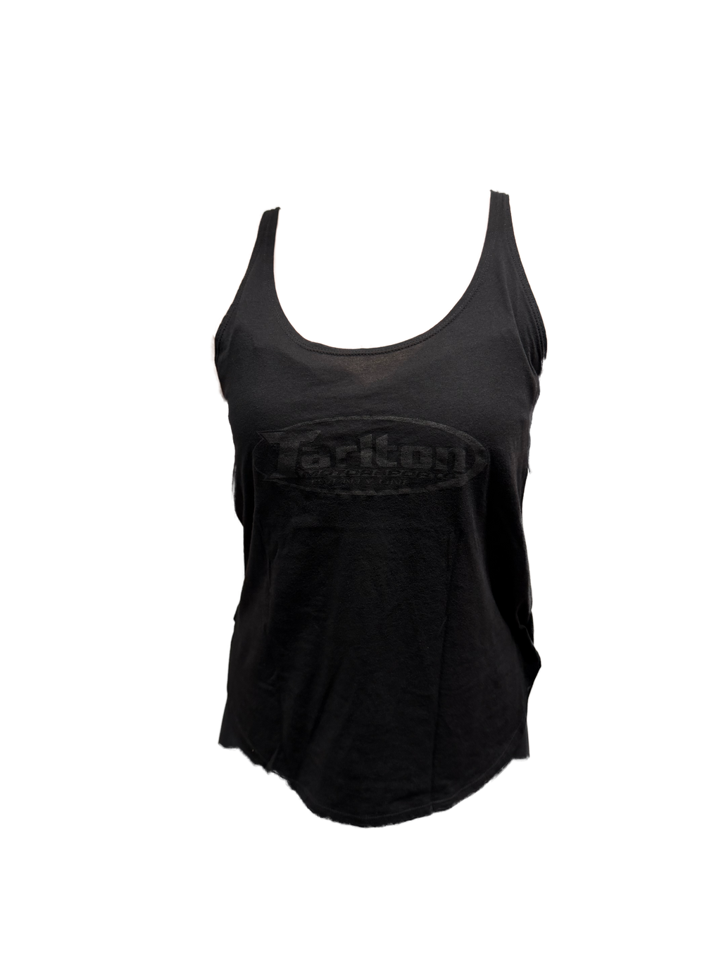 Women's black on black tank