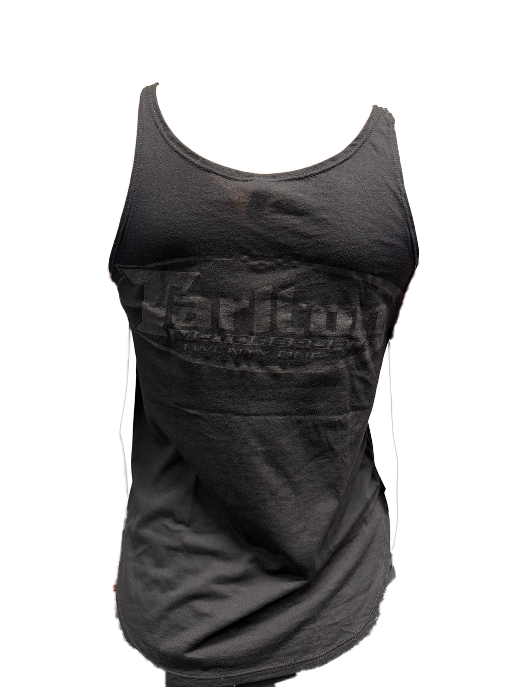 Women's black on black tank