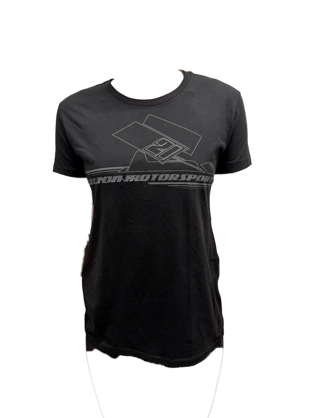 Womens Black Crew Shirt with Car