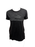 Womens Black Crew Shirt with Car