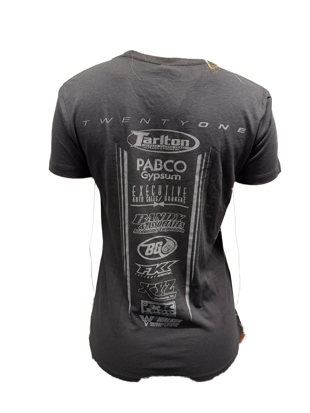 Womens Black Crew Shirt with Car