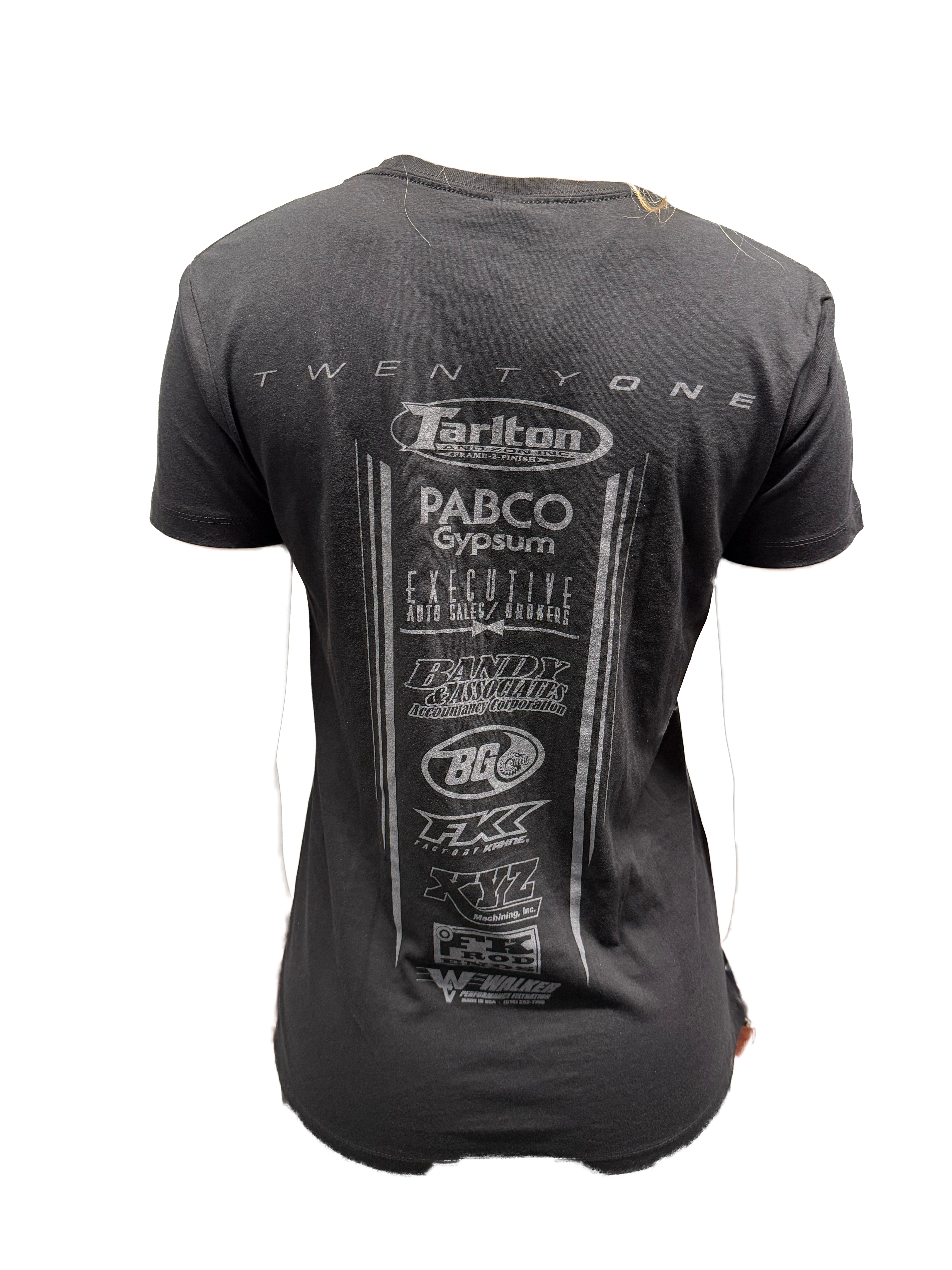 Womens Black Crew Shirt with Car