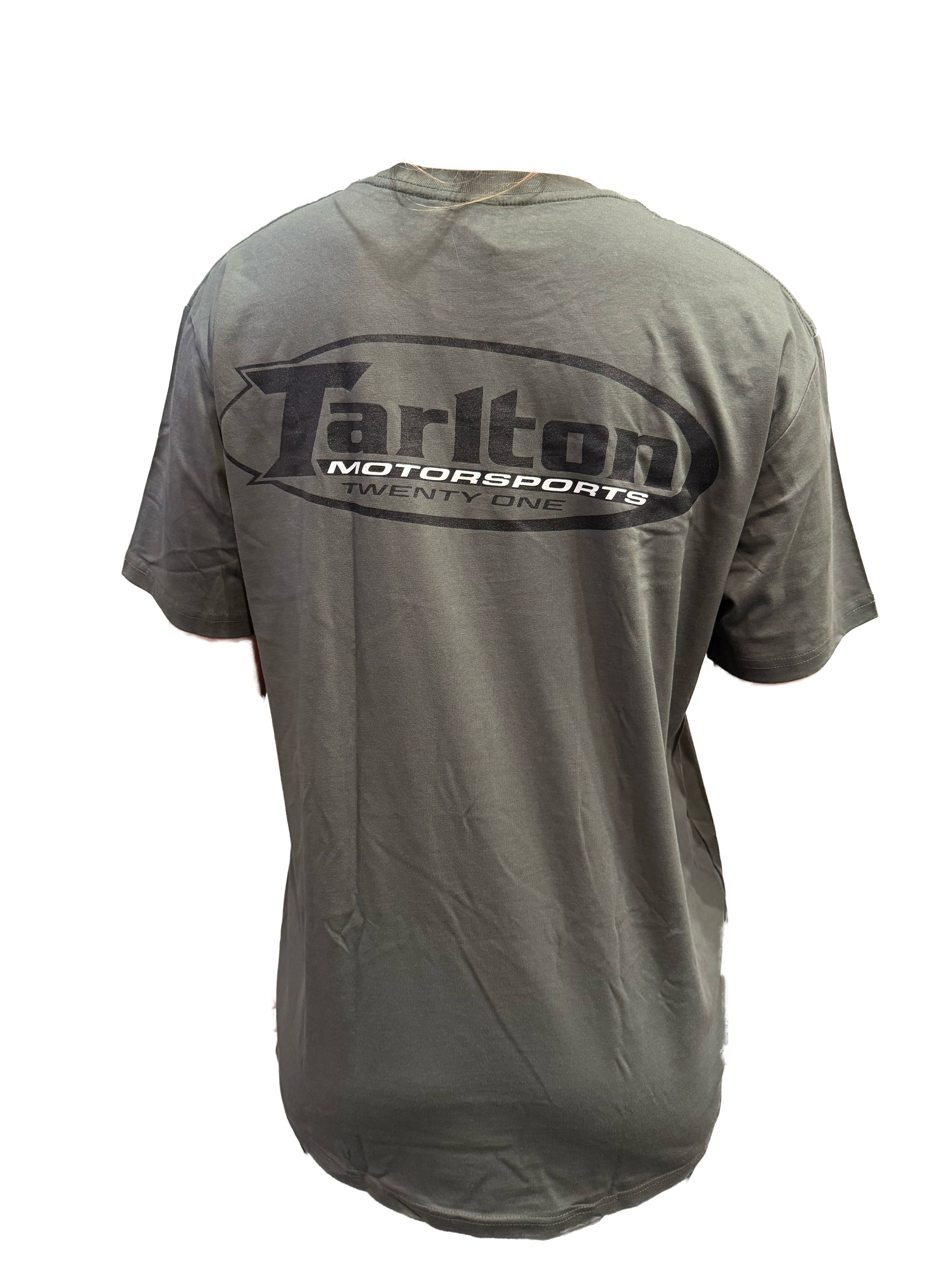 Charcoal Grey/Green Motorsports T-Shirt