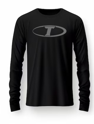Tarlton "T" Long-sleeve - Grey on Black